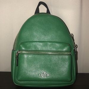 Bright Green Coach Backpack